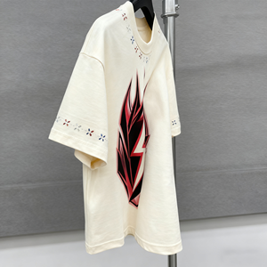 เสื้อยืดทรงบ็อกซี่โอเวอร์ไซส์ผ้าเจอร์ซีย์เนื้อผ้าฝ้าย 100% คุณภาพพรีเมียมสำหรับฤดูร้อน น้ำหนัก 220 กรัม สไตล์ลำลอง สตรีทแวร์ สำหรับผู้ชาย - Product Image 3