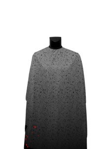 Capa de Peluquería Negra con Puntos Rojos, Textil Resistente al Agua - Product Image 3