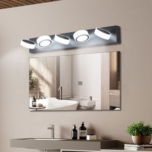 Lámpara de Vanidad LED Moderna Negra Elegante de 37 Pulgadas, Lámpara de Pared de 5 Luces para Espejo de Baño, Decoración de Ducha - Product Image 5