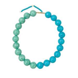 Collier ras du cou bohème en perles de résine verte pour femme, écologique, mode de Noël, bijoux fantaisie d'été, artisanat - Product Image 5