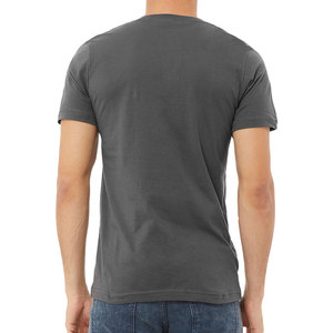 Camiseta Deportiva Lisa Personalizada con Bordado, Camiseta de Algodón de Bambú con Serigrafía Gris - Product Image 3