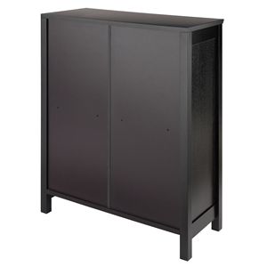 Set di 4 Scaffali per Terrazza con 3 Cesti Pieghevoli in Noce e Cioccolato Intrecciati - Product Image 5