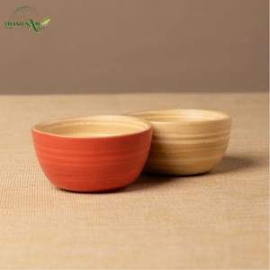 Tazón de Bambú Hecho a Mano, Moderno, Personalizado, Minimalista, Desechable, con Acabado Natural y Color Mate, Ecológico - Product Image 6