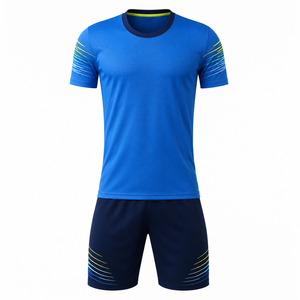 Ensemble de maillots de football personnalisés pour hommes, uniforme de football par sublimation, maillot bleu marine à manches courtes, shorts, chaussettes, vente en gros - Product Image 6
