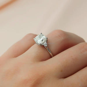 IGI/GIA Lab Grown Cut Diamond Vintage 14K Anillo de boda/compromiso amarillo Unisex Oro blanco fino para fiesta de aniversario-Worthy - Product Image 1