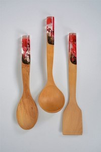 Cuchara de resina ecológica reutilizable, apta para alimentos, cuchara de cocina, cuchara de mesa, cuchara de resina Time 2 Decor - Product Image 2