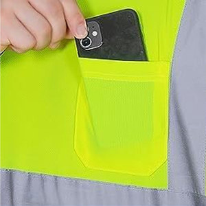 Camisetas de Alta Visibilidad Reflectantes, Ropa de Seguridad, Transpirables, de Poliéster, para Trabajo de Construcción - Product Image 3