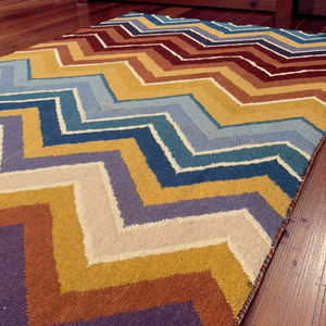 Alfombra Kilim de Lana Hecha a Mano, Patrón Abstracto Colorido, Ecológica, Apta para Mascotas, Tejido Plano, Alfombra Moderna de Estilo Bohemio - Product Image 5