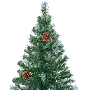 Árbol de Navidad Artificial de PVC Verde y Acero de 70.87 Pulgadas con Elegantes Luces Decorativas Navideñas - Product Image 6
