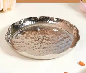 <b>Mirror</b> Polish Metal Chocolate <b>Tray</b> Stainless Steel Dessert Serving <b>Tray</b> Candy Display Plate Kitchen Dining Table Use - Product Image 2