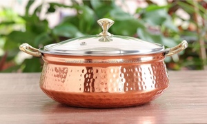 หม้อเหล็กทองแดงพร้อมฝา - Product Image 2