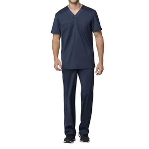 Uniformes de Farmacia Elegantes de Primera Calidad con Cuello en V y Color Sólido, Bata de Laboratorio Médico, Uniformes de Doctor y Hospital, Venta al Por Mayor - Product Image 1