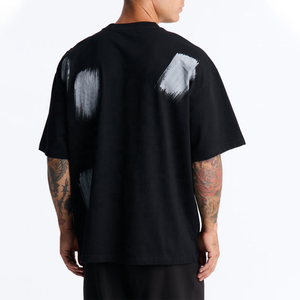 Custom Men's Heavyweight 350g Terry <b>Fabric</b> Screen Print Short Sleeve Loose Fit T-Shirt-100% Cotton Blank <b>Paint</b> Stroke T-Shirt - Product Image 2