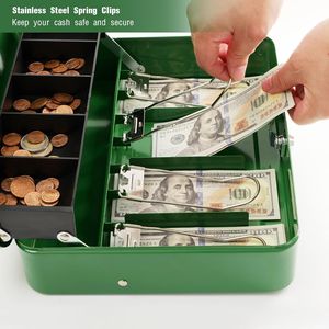 Cassetta Portavalori Grande in Metallo con Serratura e Chiave, Vassoio Porta Soldi per Registratore di Cassa POS, Cassetta di Sicurezza in Metallo per Conservazione Sicura di Denaro - Product Image 6