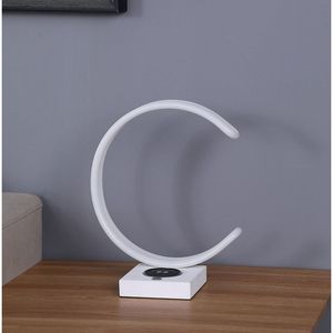 Lampada da Scrivania LED a Forma di C da 13,5 Pollici con Porta USB e Caricatore Wireless, Pratica Lampada da Tavolo - Product Image 2