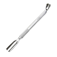 Pousse-cuticules double extrémité en acier inoxydable Flex Point, durable, pour les professionnels de la manucure et des services de pédicure en salon