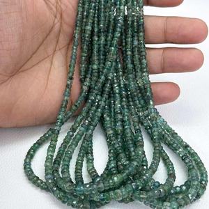 ลูกปัดอัญมณีสีเขียวมรกตธรรมชาติขนาด3มม. 4มม. - Product Image 4