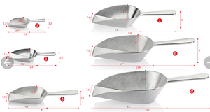 Cuchara de aluminio fundido con base plana, utensilio de cocina de aleación de aluminio apto para alimentos, utensilios Henry Foodservice, cuchara de aluminio. - Product Image 2