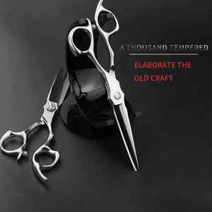 Juego de Tijeras de Peluquería Ovexa de Acero Inoxidable Quirúrgico, 10 mm de Longitud, Agarre Perfecto y Duradero, Tijeras para Cortar Pelo y Pestañas con Bolsa - Product Image 1