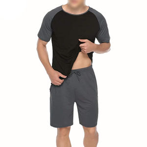 Nouveaux ensembles d'été pour hommes, décontractés, imprimés sur mesure, deux pièces, t-shirt et short, 100% coton, légers - Product Image 4