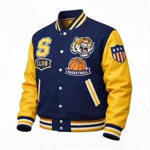 เสื้อแจ็คเก็ตวาร์ซิตี้ผู้ชายแบบขายส่ง ตัดต่อผ้าหลากสี ย้อมสีเรียบ เคลือบผิว กันลม ระบายอากาศได้ดี ผ้าฝ้าย 100% สไตล์ลำลอง - Product Image 2