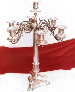 Ornate Brass <b>Candelabra</b> Fancy Seven Arm Candle Holder Durable Home Decoration Centerpiece - Product Image 1