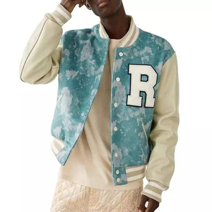 Chaquetas Varsity Unisex al por Mayor con Parches, Personalizadas con Impresión y Bordado, Mangas de Cuero, Cuello Alto y Logotipo Frontal - Product Image 2