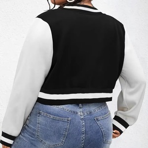 Blouson universitaire slim fit pour femme, en laine personnalisée avec manches en cuir véritable, style Letterman, vêtement de baseball - Product Image 5