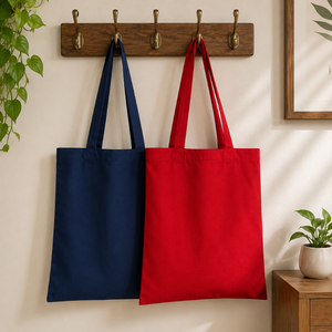 Natural Calico Cotton Tote <b>Bag</b> | Reusable Eco Friendly Shopping Carry <b>Bag</b> for Grocery Market Retail Custom Logo Print Daily Use - Product Image 3