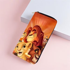 Portefeuille long pour enfants motif lion de dessin animé, mignon, en cuir PU, pour femme, porte-cartes de crédit, pochette de soirée, vente en gros - Product Image 2