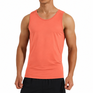 2026 Custom Men's Plus Size Cotton Tank Tops Knitted <b>Sweat</b> <b>Vest</b> Summer Casual Tank Top for Men - Product Image 1