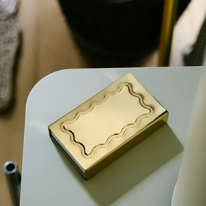 Bold Blossom Luxury Brass Stick <b>Matchbox</b> Book Sleeve Safety Strike Modern Gold Matte Recyclable Engraved Custom Logo - Product Image 5