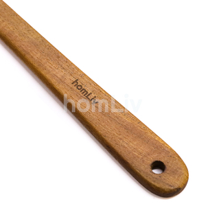 Espátula de Madera de Teca Yuka, Material Natural Ecológico y Sostenible, Apta para Alimentos, Sin Pintura ni Barniz, Halal, Utensilios de Cocina Personalizados - Product Image 3