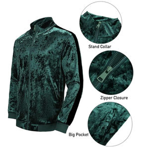 Chándal de Invierno de Terciopelo para Hombre, Diseño de Lujo Personalizado de Alta Calidad, Estilo Hip Hop, 100% Algodón, Lavable, Cierre con Cordón, Nueva Llegada - Product Image 4