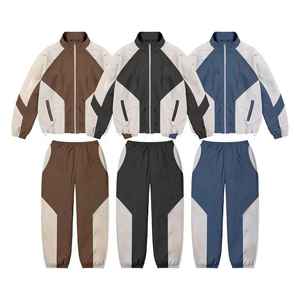 Heavy Duty <b>Men</b> Windproof Jogging <b>Track</b> Suit Custom Training Windbreaker <b>Jacket</b> Nylon Tracksuit Sport Wear Windbreakers Set - Product Image 1