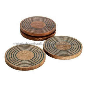 Posavasos de nogal 100% de alta calidad, Natural posavasos de madera de nogal, precio al por mayor para taza de café, alfombrillas y almohadillas artesanales de madera - Product Image 6