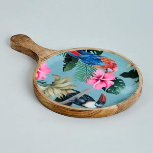 Hermosa Bandeja de Madera de Mango para Servir Pizza, Elegante Plato Redondo para Aperitivos, Decoración Natural para Servir, Organizador Multiusos y Regalo para Venta - Product Image 5