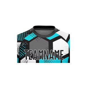 Uniforme de Fútbol Personalizado para Equipo, Transpirable, 100% Poliéster, Camiseta y Pantalones Cortos de Fútbol, Impresión por Transferencia de Calor para Partidos de Liga y Deportes - Product Image 3