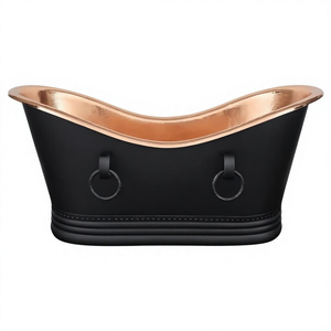 Baignoire autoportante de luxe en cuivre faite à la main, baignoire artisanale en cuivre, équipement de salle de bain en métal haut de gamme pour la maison, le spa et l'hôtel - Product Image 5