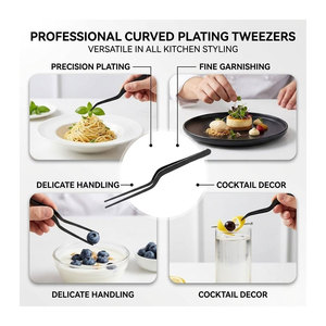 SIGAL MEDCO Pince de cuisine multifonction de précision incurvée en acier inoxydable respirant de 8 pouces, résistante au lave-vaisselle - Product Image 2