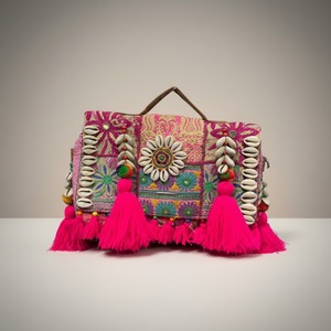 Bolsos de Tela con Bordado Banjara para Mujer, con Cierre de Candado, Correa Única, Alta Calidad, para Viajes y Uso al Aire Libre, Diseño Indio - Product Image 2