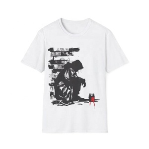 T-shirt vintage à imprimé graphique surdimensionné pour hommes et femmes, coton premium, col rond décontracté, manches courtes, coupe décontractée, streetwear - Product Image 1