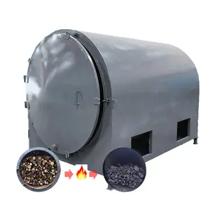 Large Capacity RotLarge Capacity Rotary Drum Vacuum Carbonize And Graphite Rice Husk Briquette Wood Charcoal Activation Carboniz