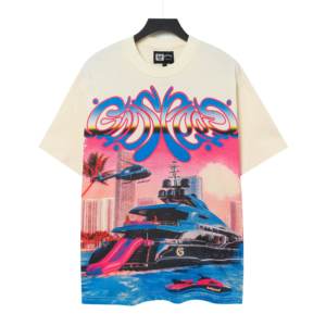 Godspeed Men's Oversized T-Shirt Short Sleeve O-Neck Cotton Jersey Skull Pattern Street Style Print Front <b>Logo</b> - Product Image 2