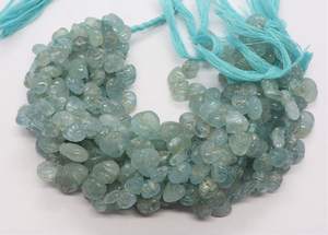 ลูกปัดอะความารีนธรรมชาติรูปหัวใจแกะสลักด้วยมือ ขนาด 7-8 มม. ลูกปัดอะความารีนรูปหัวใจแบบหลวม ลูกปัดอะความารีนสำหรับทำเครื่องประดับ - Product Image 6