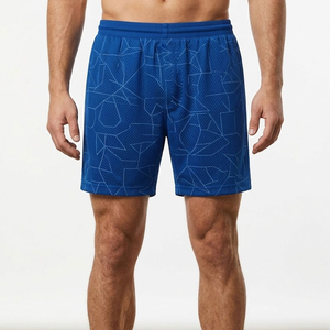 Wholesale Custom Men's Basketball Shorts Mesh Double <b>Layer</b> Plus Size Blue Breathable Quick Dry Comfortable Pockets High Quality - Product Image 6