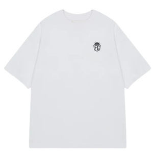 T-shirt Homme Oversize à Manches Courtes Blanc avec Logo Minimaliste sur la Poitrine en Coton Col Rond Décontracté Streetwear Vente en Gros Fournisseur OEM - Product Image 1