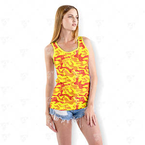 Créez votre propre design, logo personnalisé, débardeur sportif à col rond en polyester épais, léger, respirant, à séchage rapide, imprimé par sublimation - Product Image 2