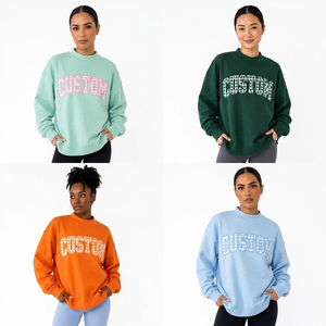 Sweat-shirt brodé personnalisé pour l'école, pull en molleton avec logo sur mesure, idéal pour les jours de match, vente en gros - Product Image 5