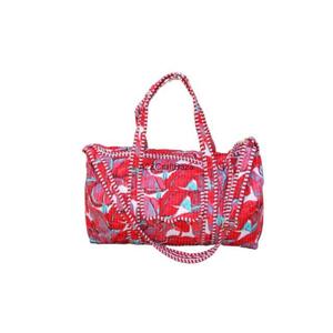 Bolsa de Gimnasio Acolchada 100% Algodón Puro, Estilo Vintage, para Viajes de Fin de Semana, Playa, Verano, Otoño, Compras Diarias, Bolsa de Lona Abierta para Mujer - Product Image 4